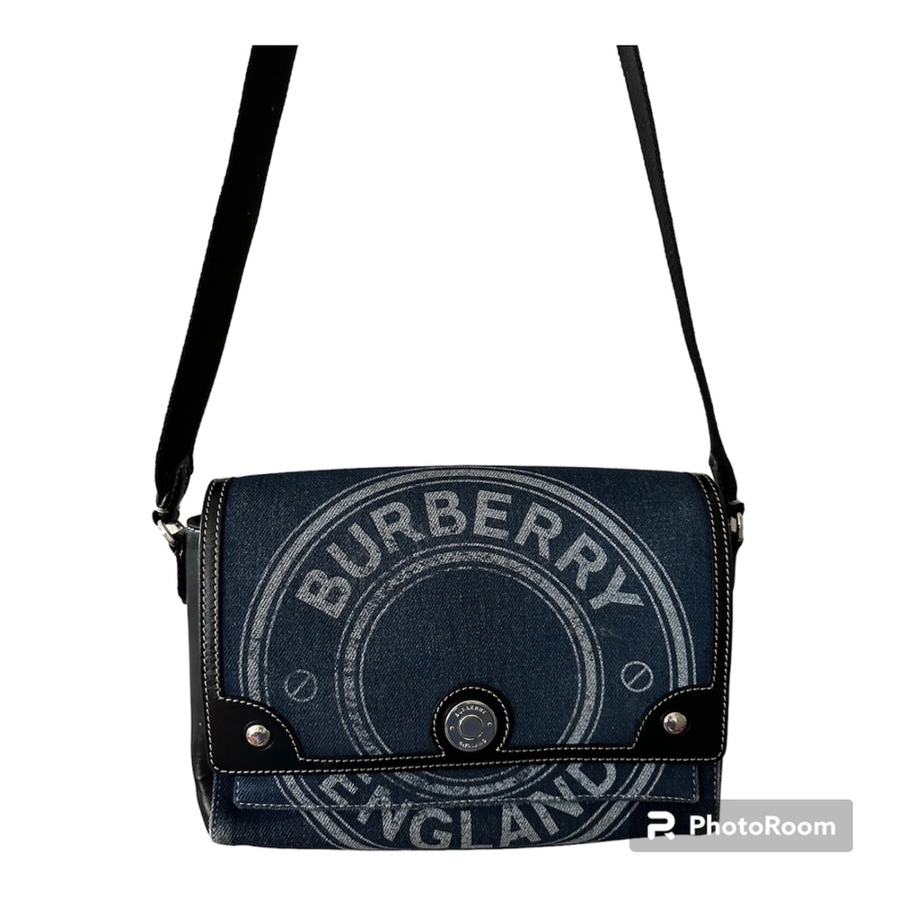 Burberry Denim Canvas Round Crossbody Bag